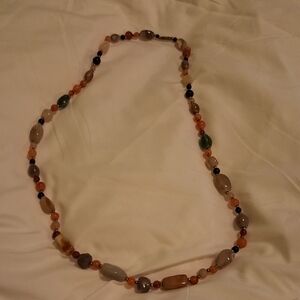 Chic Beaded Necklace with Earthy Tones